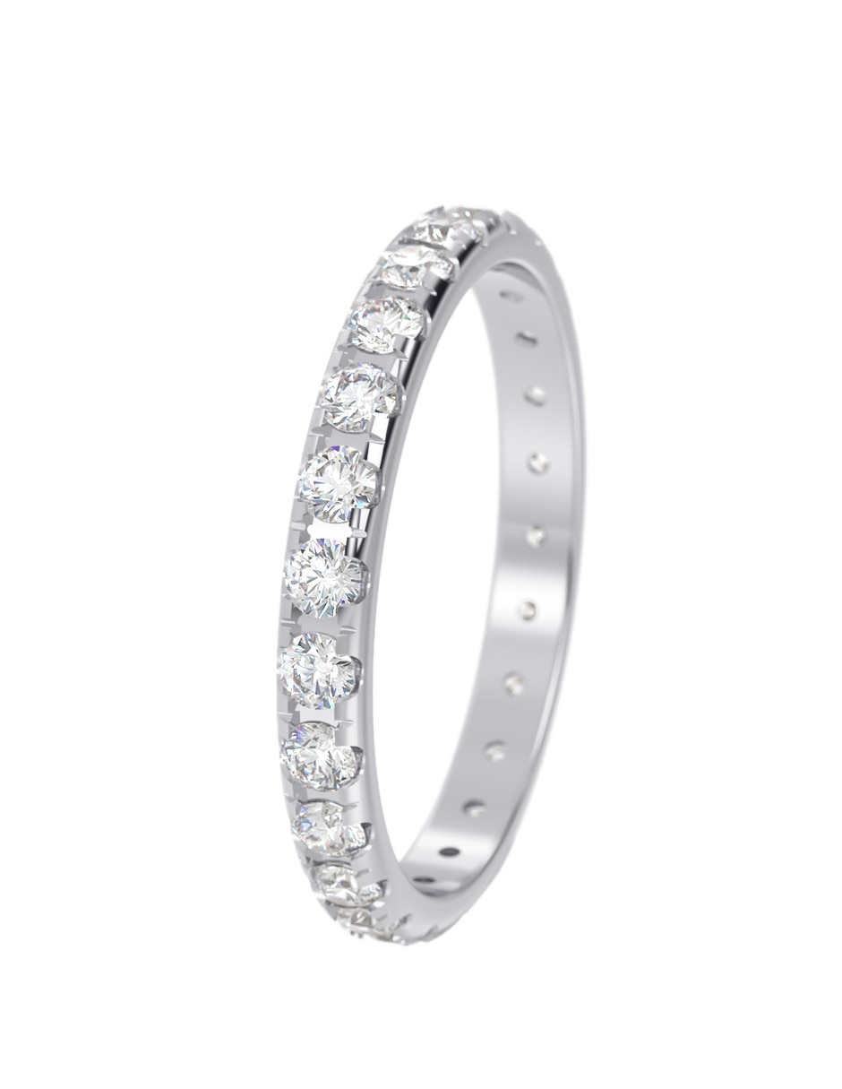 Anillo de 10 K de Oro Zirconia Brillante 2